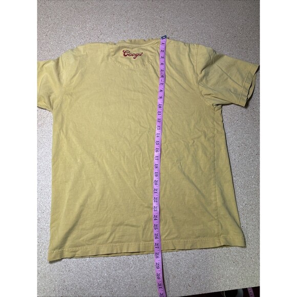 Coogi Australia C69 Luxury Goods T-shirt Mens L Yellow Distressed - Picture 9 of 9